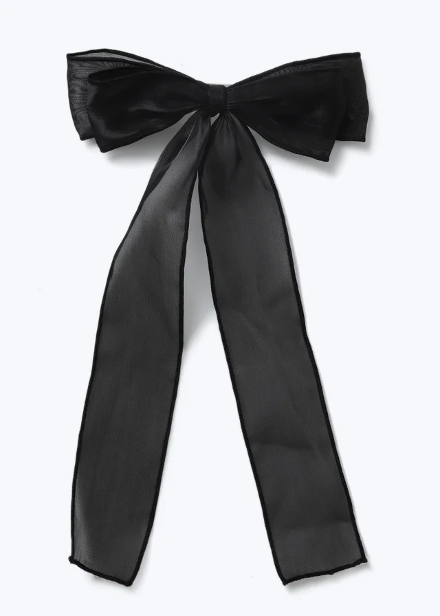 Muse Black Organza Bow