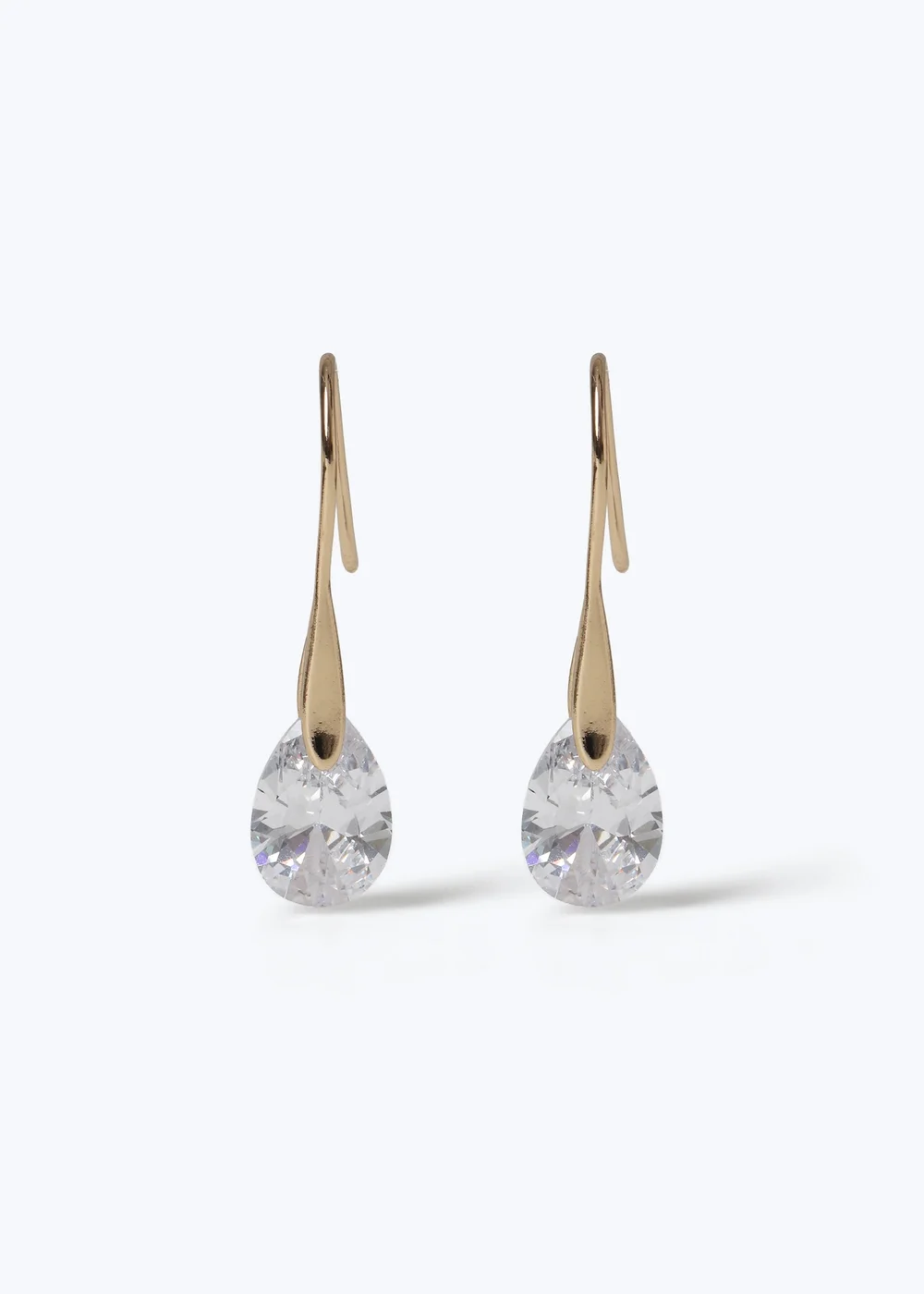 Muse Gold Cubic Zirconia Tulip Drop Earrings - One Size Image 1