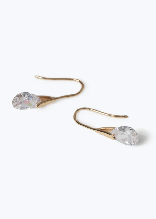 Muse Gold Cubic Zirconia Tulip Drop Earrings - One Size Image 2