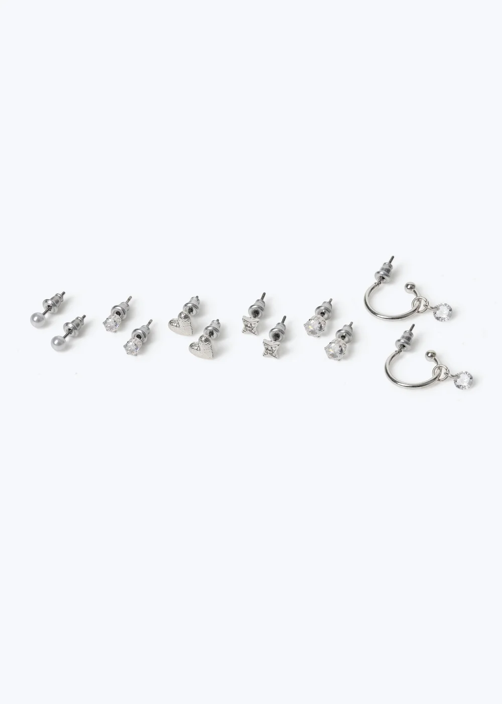 Muse Silver Cubic Zirconia Mixed Earring Sets - One Size Image 2