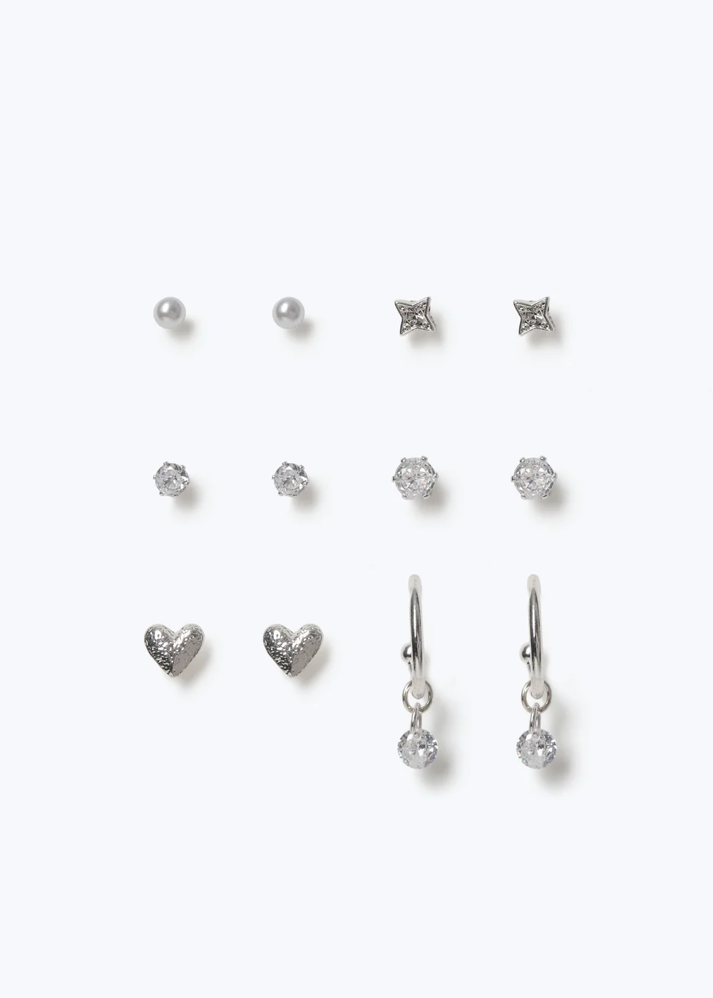 Muse Silver Cubic Zirconia Mixed Earring Sets - One Size Image 1