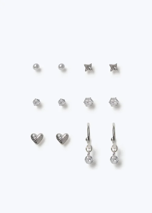 Muse Silver Cubic Zirconia Mixed Earring Sets - One Size Image 1