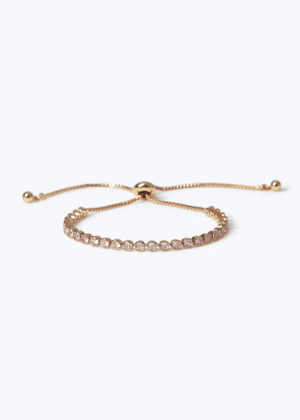 Muse Gold Cubic Zirconia Adjustable Bracelet - One Size Image 1