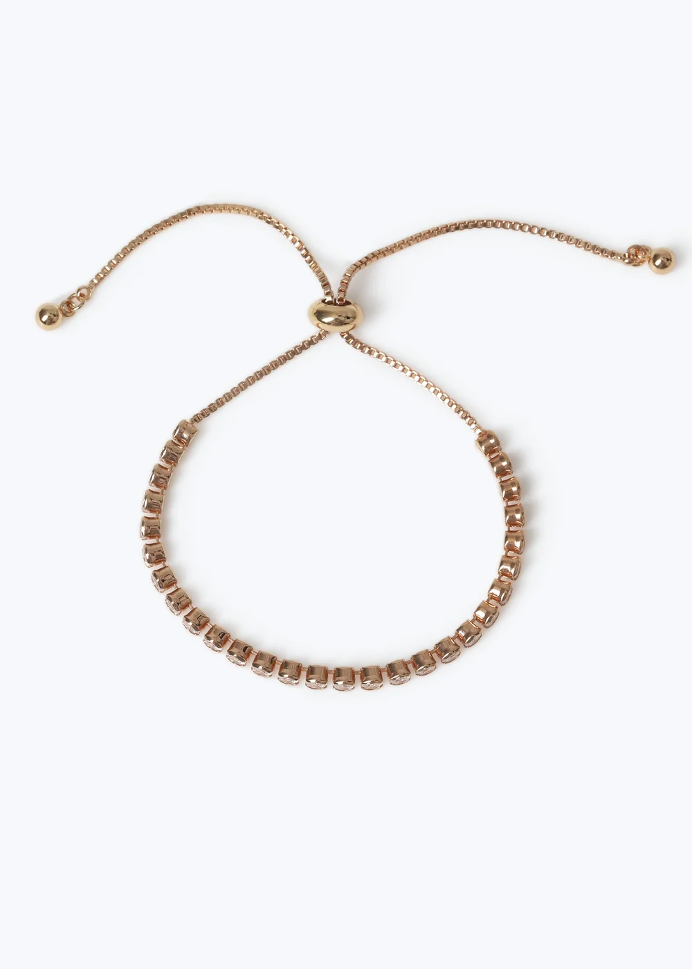 Muse Gold Cubic Zirconia Adjustable Bracelet - One Size Image 2