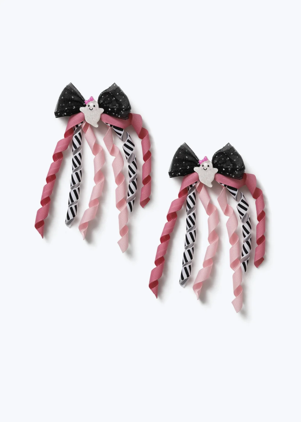 Flitzy Pink Halloween Ghost Hair Clip - One Size Image 1