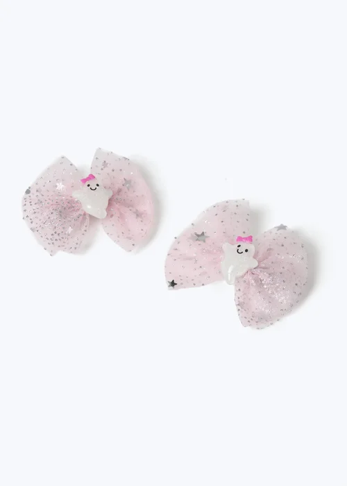 Flitzy Pale Pink Halloween Ghost Hair Clips - One Size Image 2