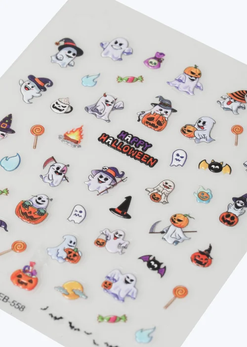Flitzy Multicoloured Halloween Nail Stickers - One Size Image 2