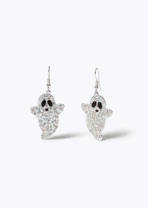 Muse Halloween Ghost Glitter Earrings - One Size Image 1