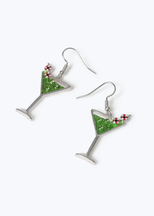 Muse Halloween Green Cocktail Earrings - One Size Image 2