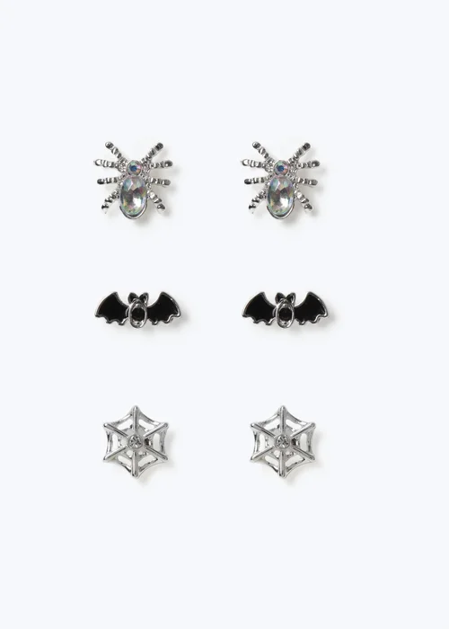 3 Pack Muse Halloween Spider Earrings - One Size Image 1