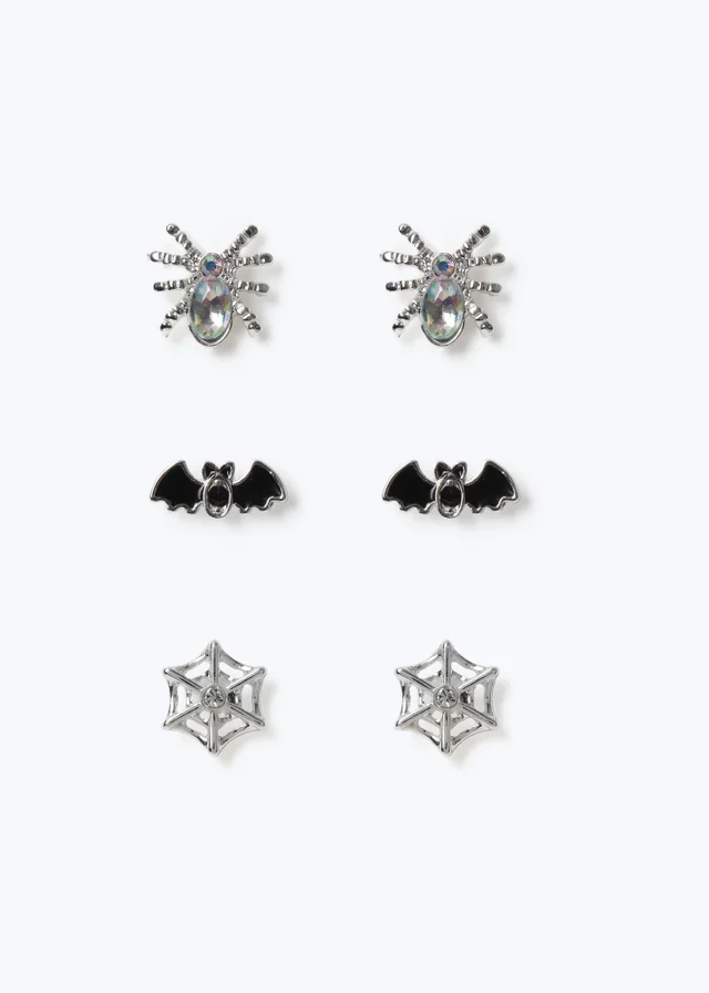 3 Pack Muse Halloween Spider Earrings