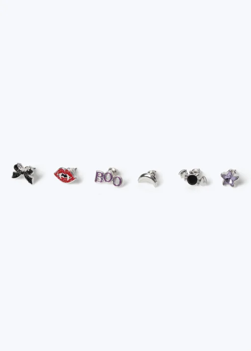 6 Pack Muse Halloween Spooky Stud Earrings - One Size Image 2