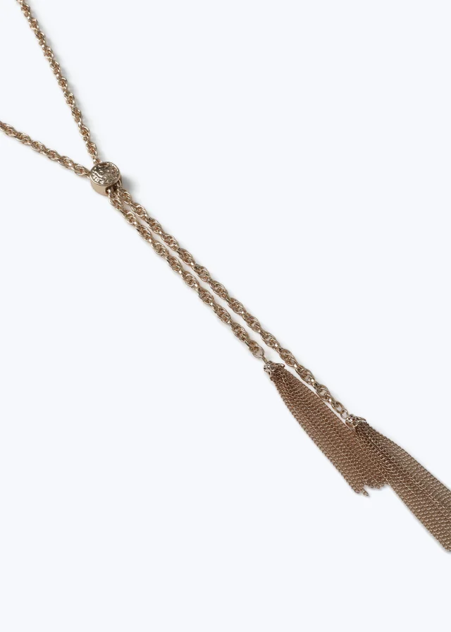 Muse Gold Long Tassel Necklace