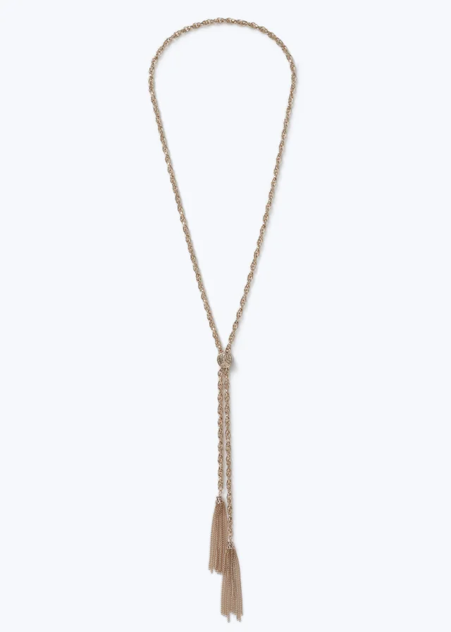 Muse Gold Long Tassel Necklace