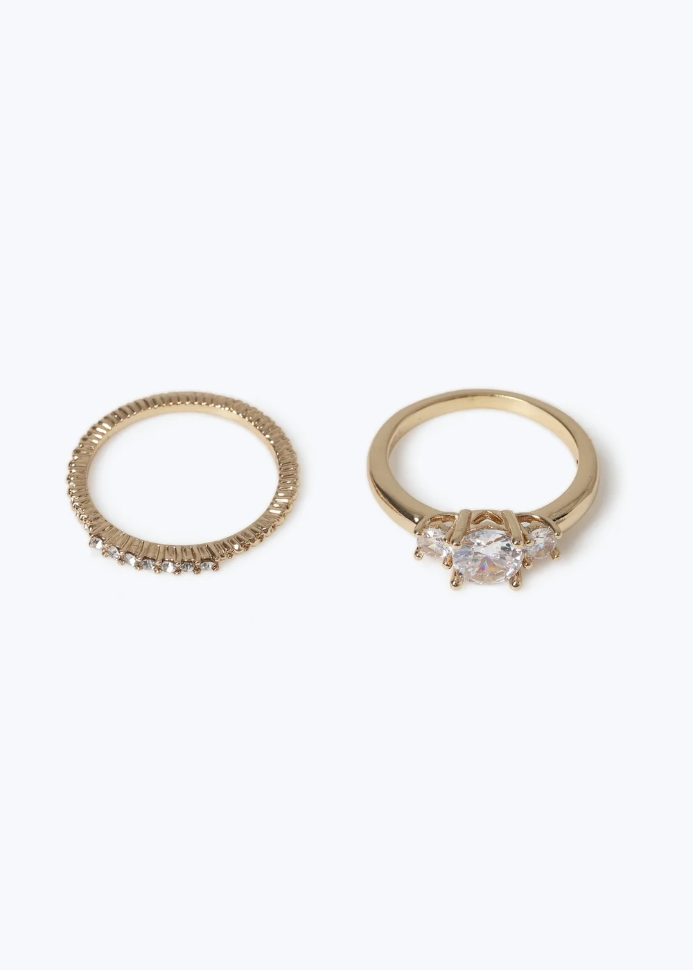 Muse Gold Cubic Crystal Ring Set - 17mm Image 2