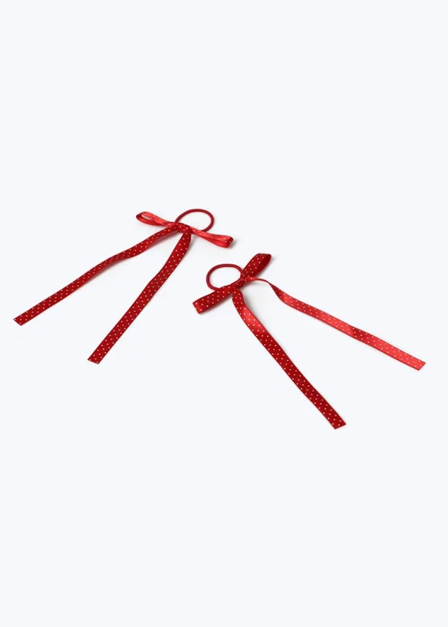 2 Pack Flitzy Red Bow Polka Dot School Bobbles - One Size Image 2