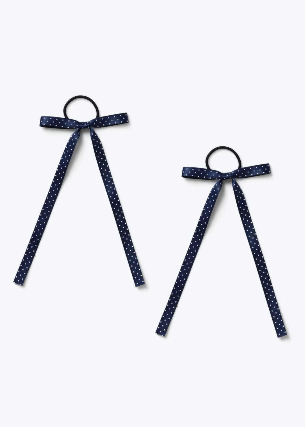 2 Pack Flitzy Navy Bow Polka Dot School Bobbles - One Size Image 1