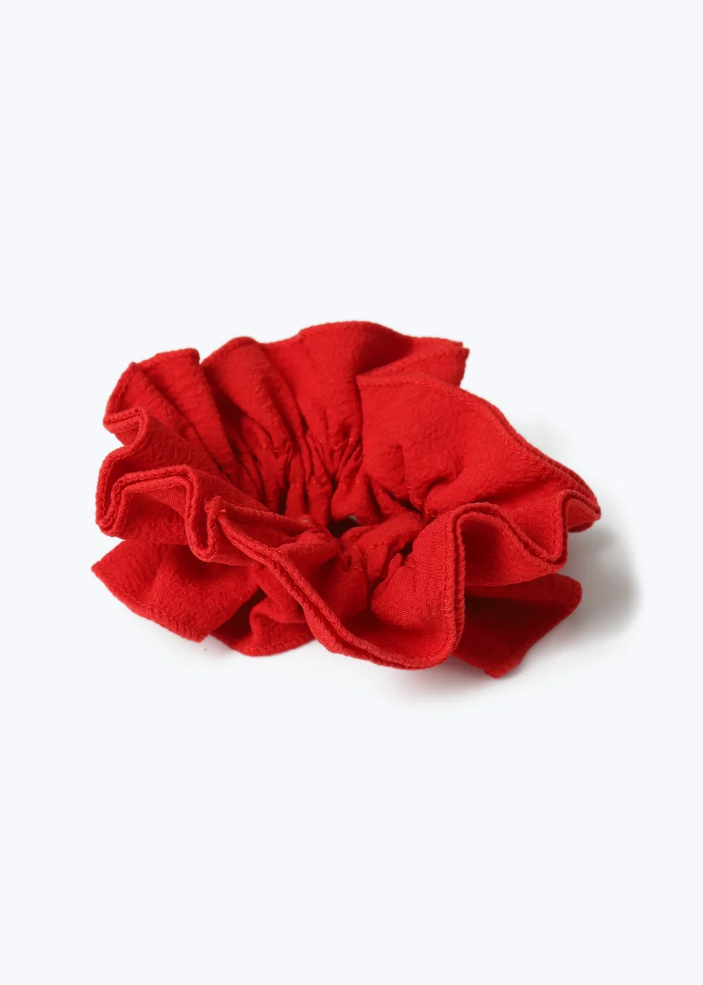 Flitzy Red Ruffle School Scrunchie - One Size Image 2