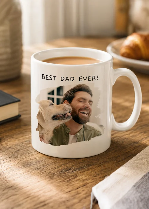 Personalised Memento Company Pet Photo Upload White Mug - One Size Image 1