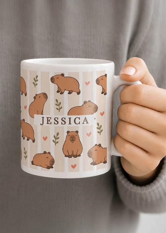 Personalised Memento Company Capybara White Mug