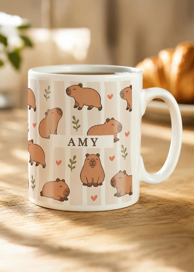 Personalised Memento Company Capybara White Mug