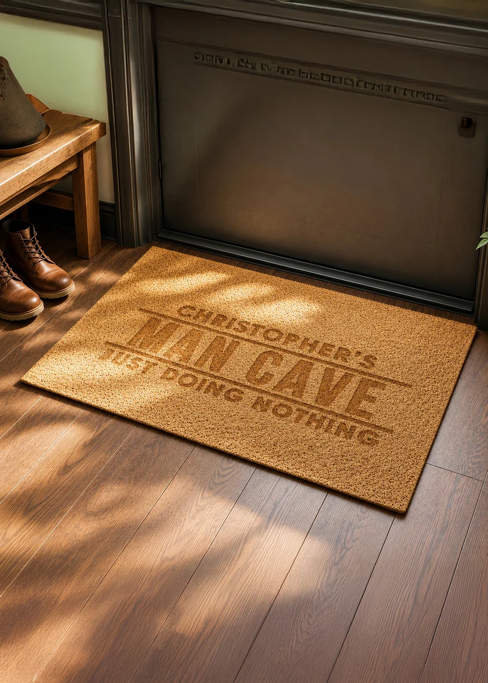 Personalised Memento Company Bold Brown Coir Doormat - One Size Image 1