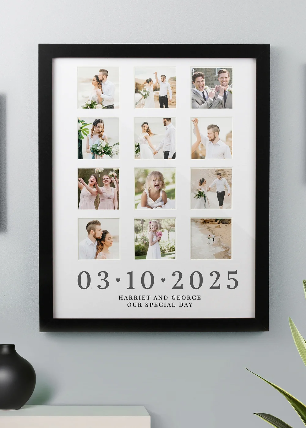 Personalised Memento Company Special Date Black Multi Photo Frame - One Size Image 1