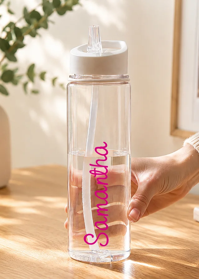 Personalised Memento Company Pink Name Water Bottle