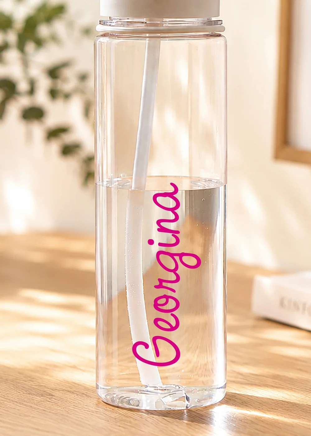 Personalised Memento Company Pink Name Water Bottle - One Size Image 2