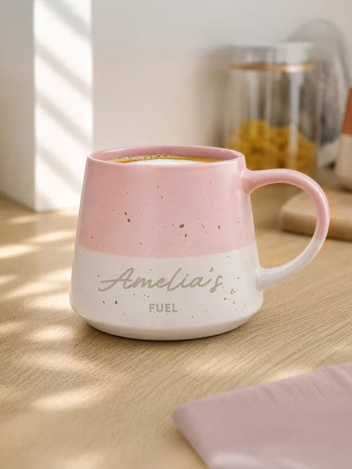 Personalised Memento Company Pink Speckled Ceramic Mug - One Size Image 1