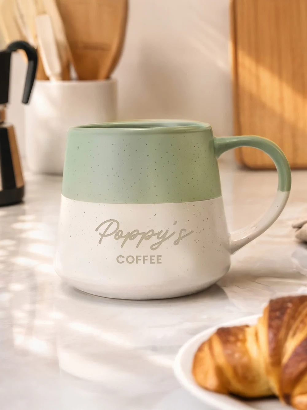 Personalised Memento Company Green Speckled Ceramic Mug - One Size Image 3