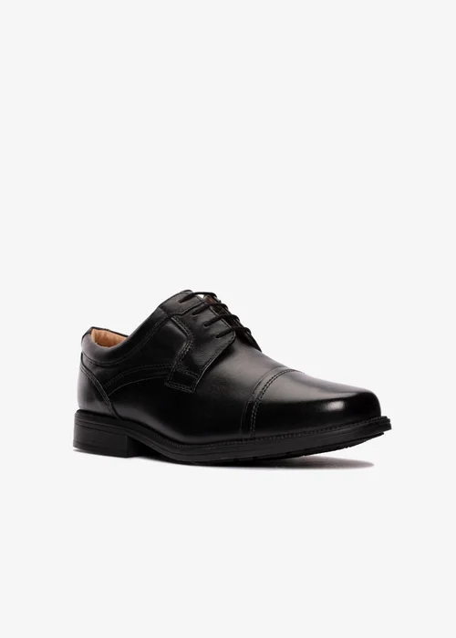 Clarks Mens Black Hail Cap Leather Standard - 7 Image 3