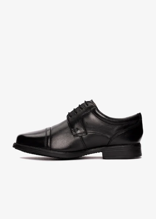 Clarks Mens Black Hail Cap Leather Standard - 7 Image 2