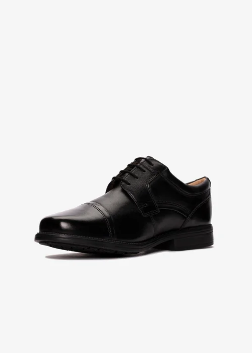 Clarks Mens Black Hail Cap Leather Standard - 7 Image 4
