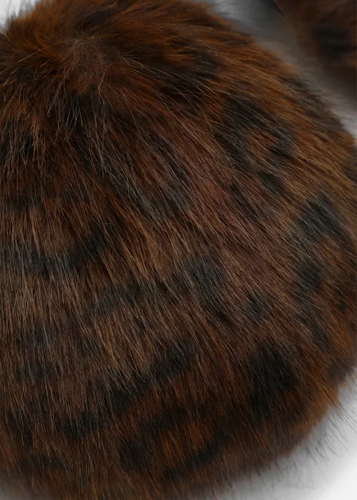 Where's That From Keira Brown Leopard Extreme Fluffy Oversized Faux Fur Slippers - 5 Image 4