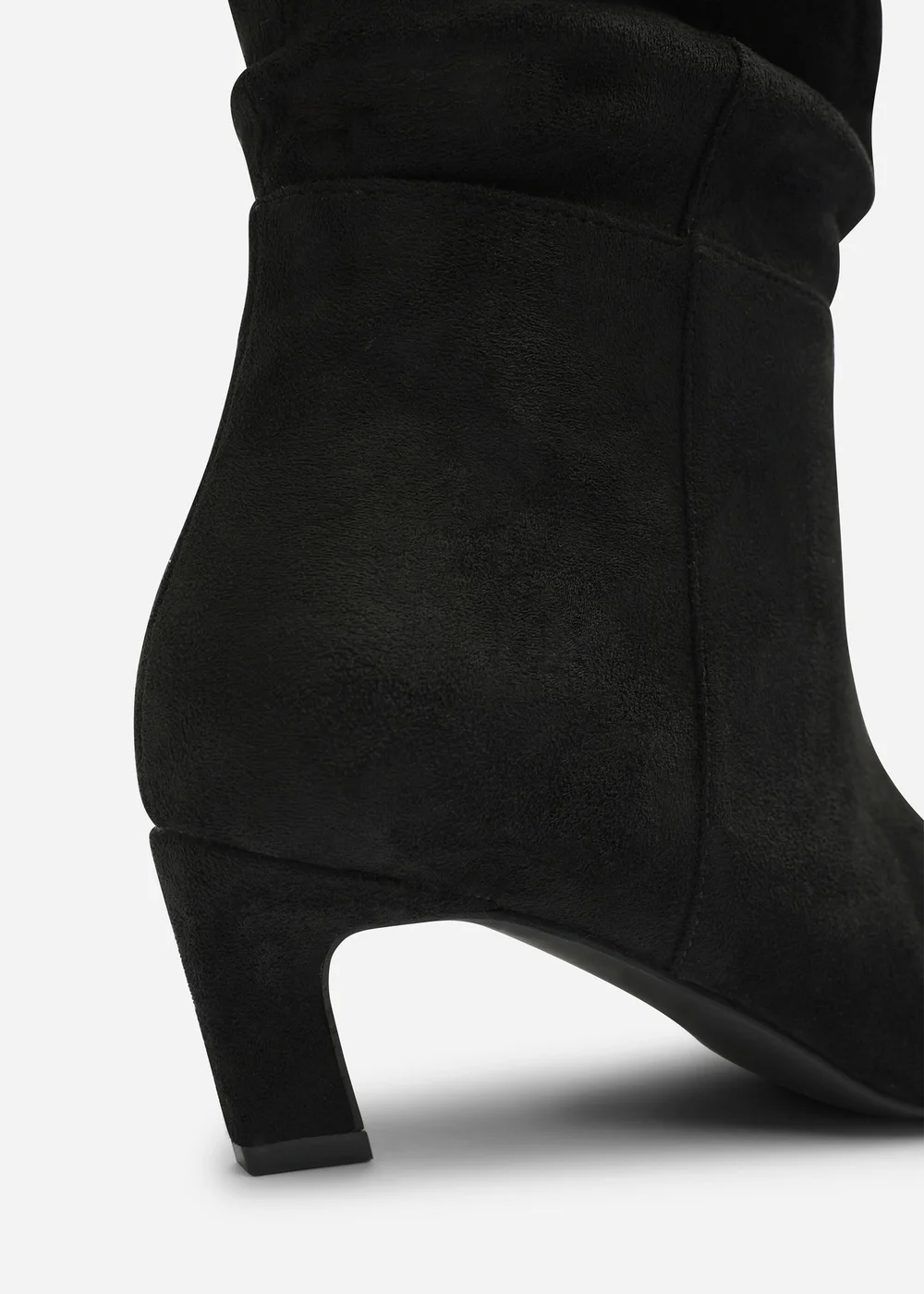 Where's That From Kensley Black Ruched Slouch Knee High Snipped Toe Boot - 6 Image 4