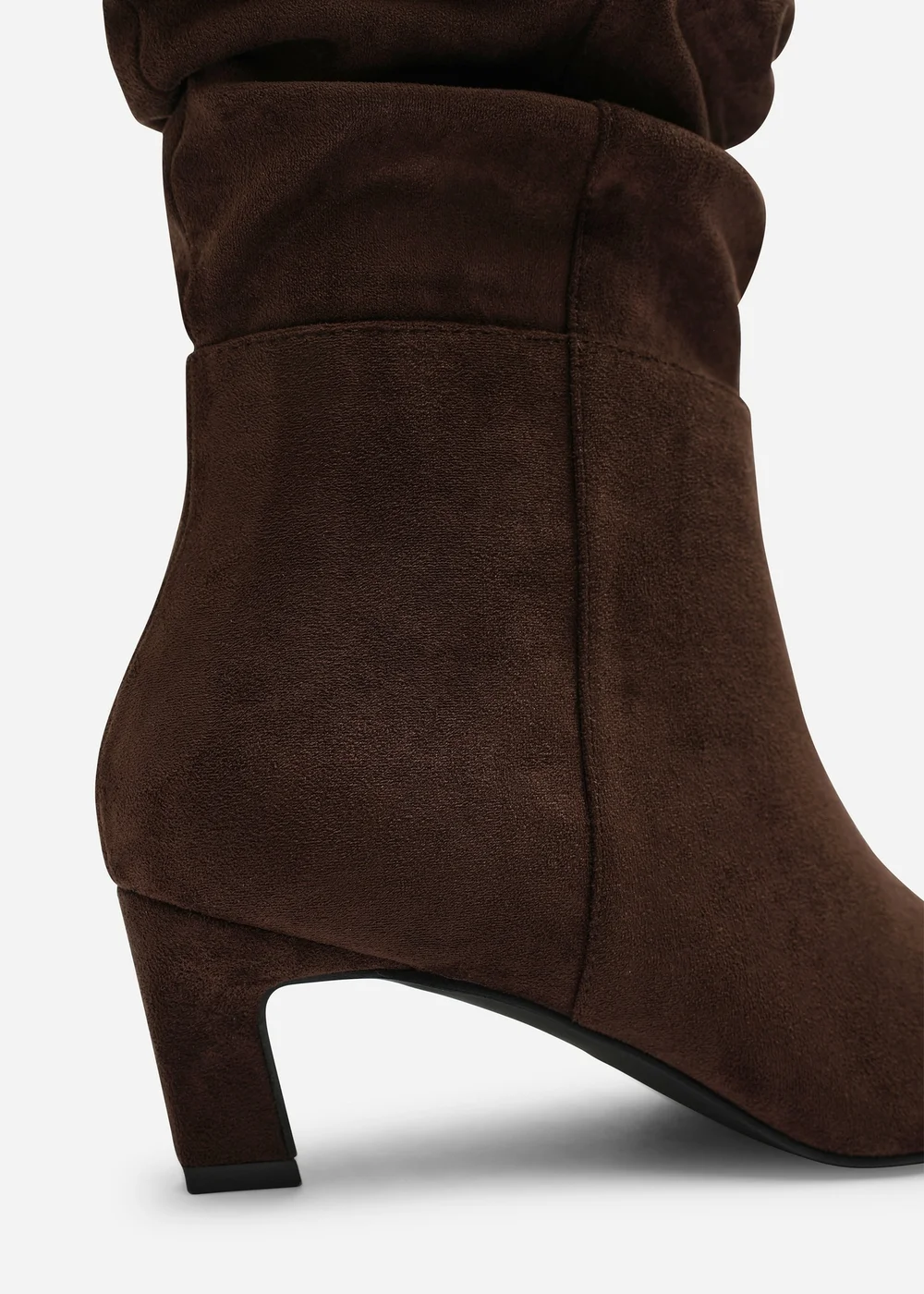 Where's That From Kensley Dark Brown Ruched Slouch Knee High Snipped Toe Boot - 5 Image 4