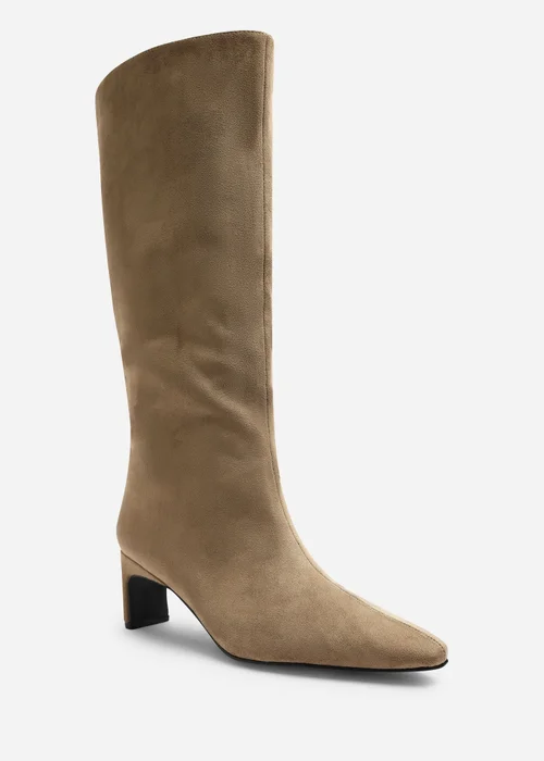 Where's That From Mckinley Taupe Knee High Straight Heeled Boot - 6 Image 2