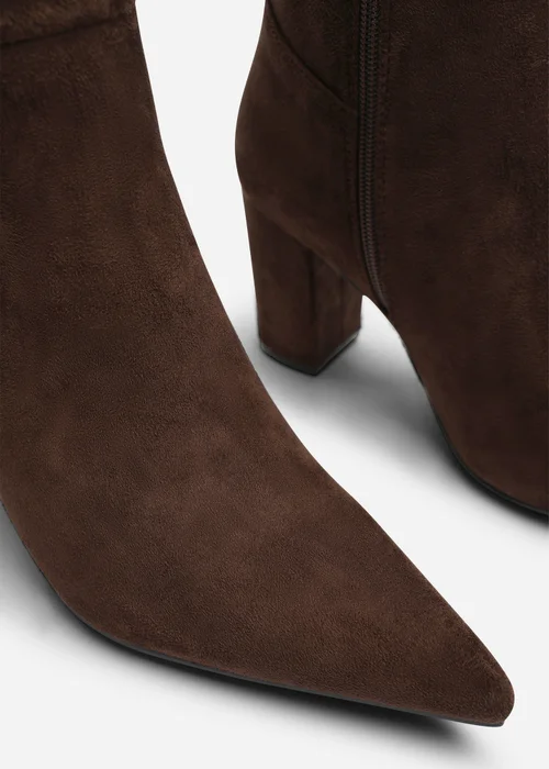 Where's That From Georgina Dark Brown Stretch Knee High Pointed Boots - 5 Image 4