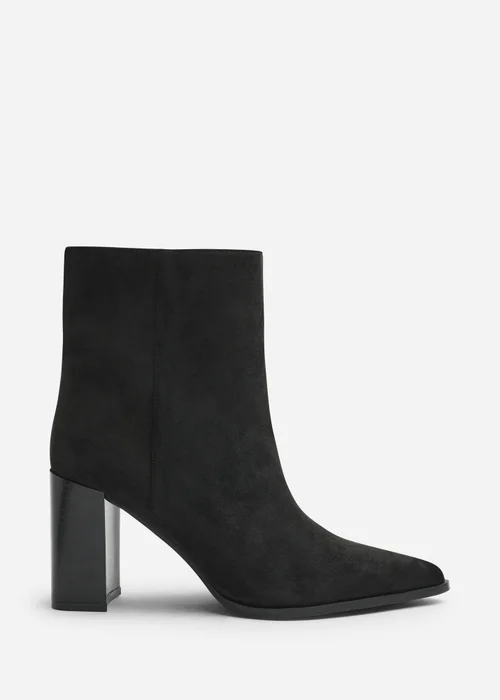 Where's That From Daryna Black Stacked Heel Pointed Ankle Boot - 6 Image 1