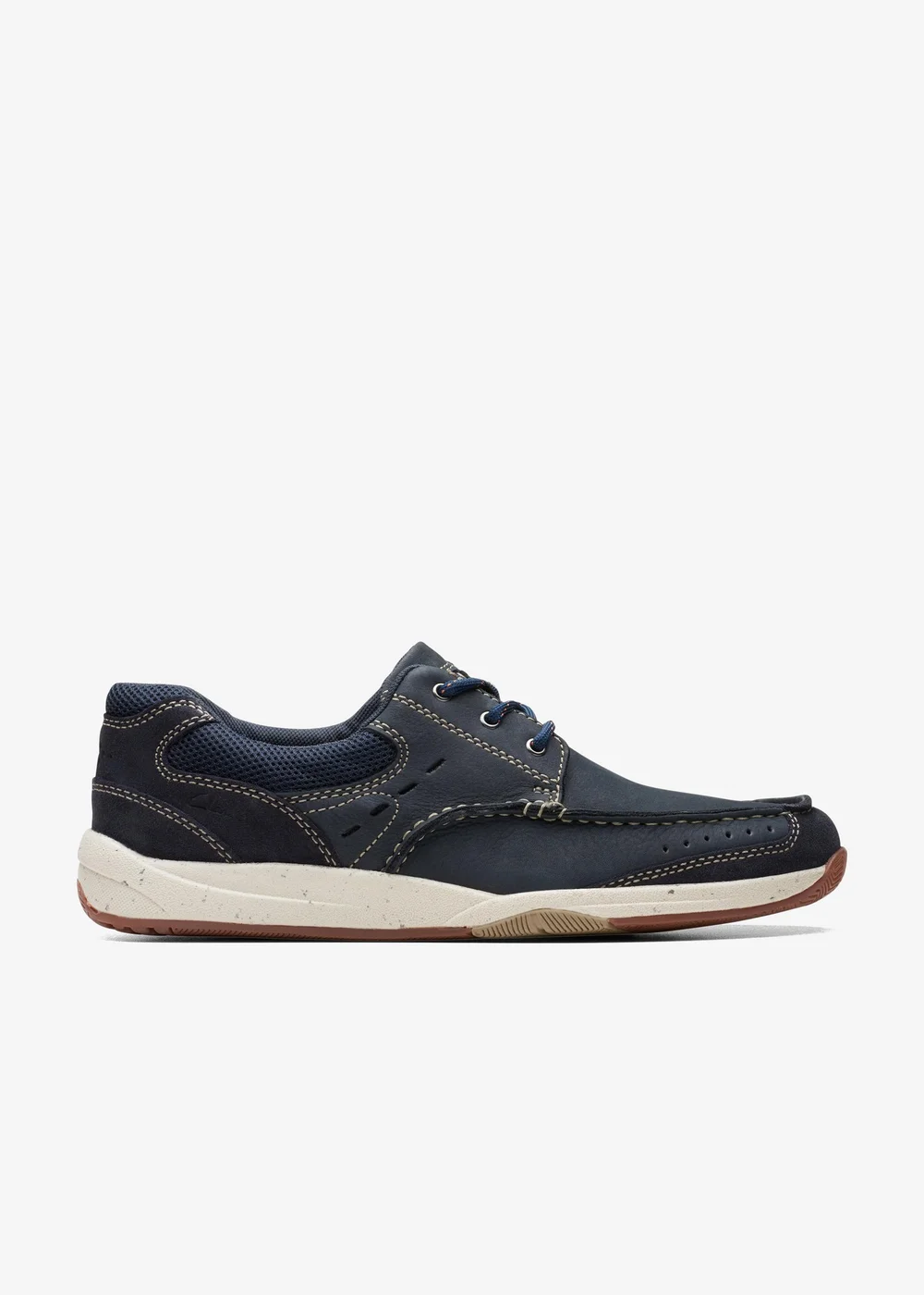 Clarks Mens Blue Allston Edge Nubuck Standard - 6 Image 1