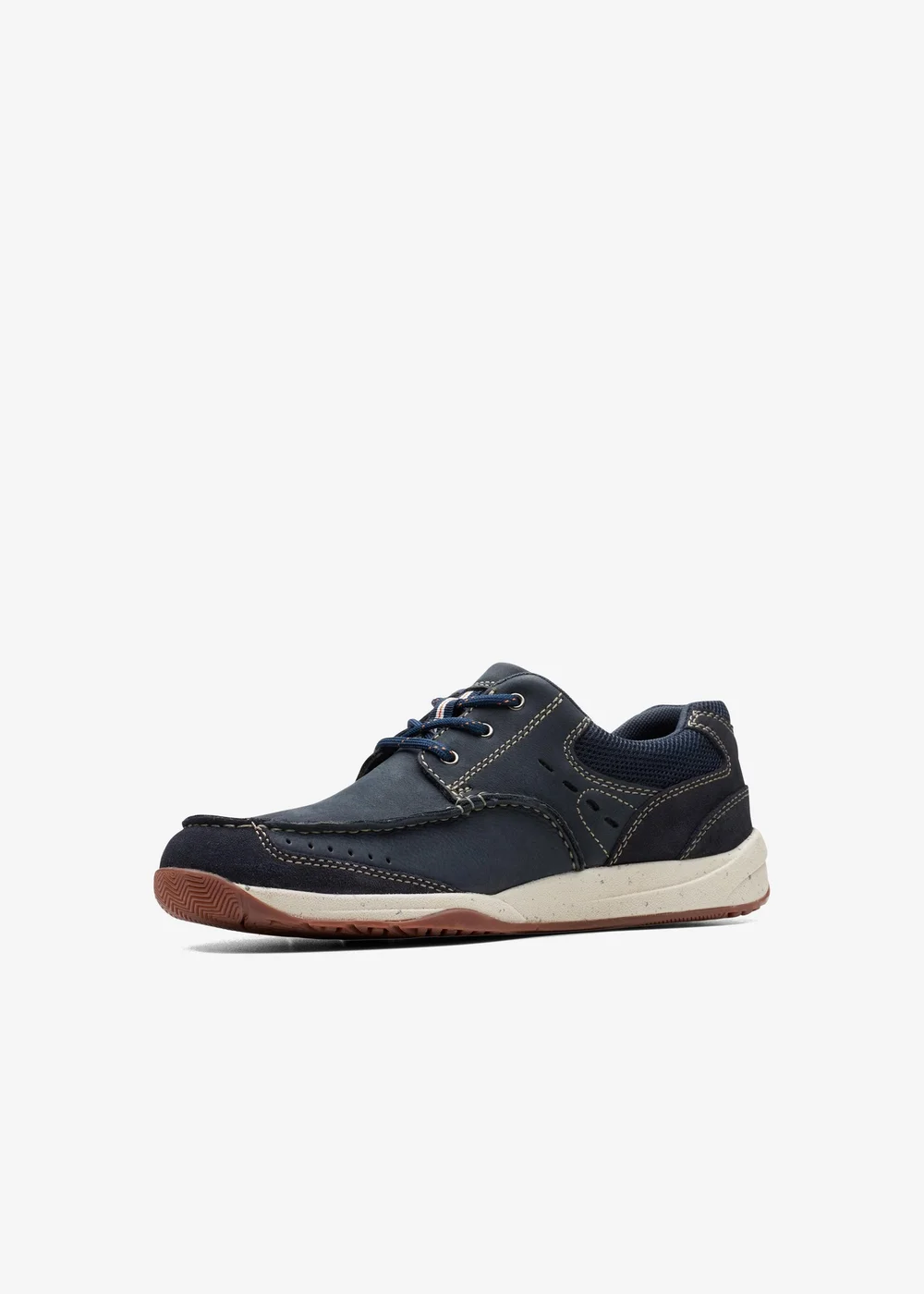 Clarks Mens Blue Allston Edge Nubuck Standard - 6 Image 4