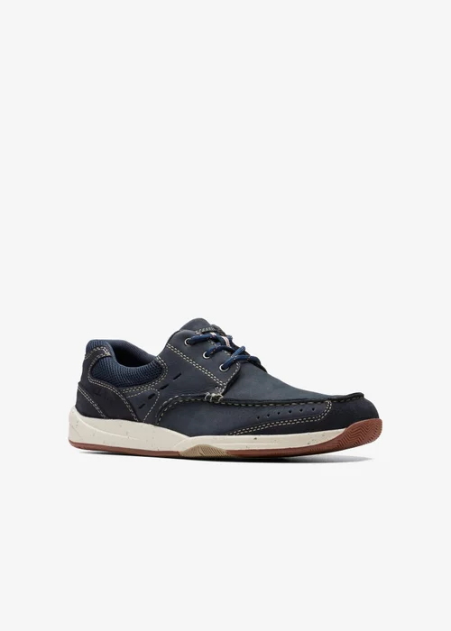 Clarks Mens Blue Allston Edge Nubuck Standard - 6 Image 3