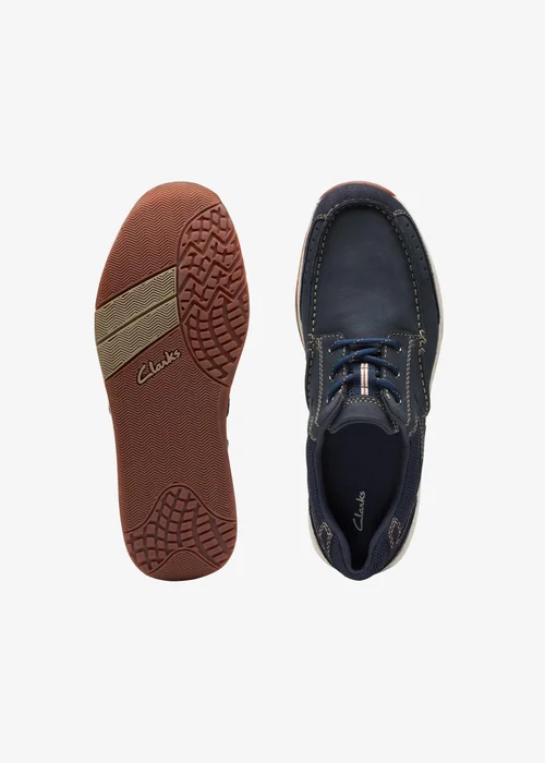 Clarks Mens Blue Allston Edge Nubuck Standard - 6 Image 6