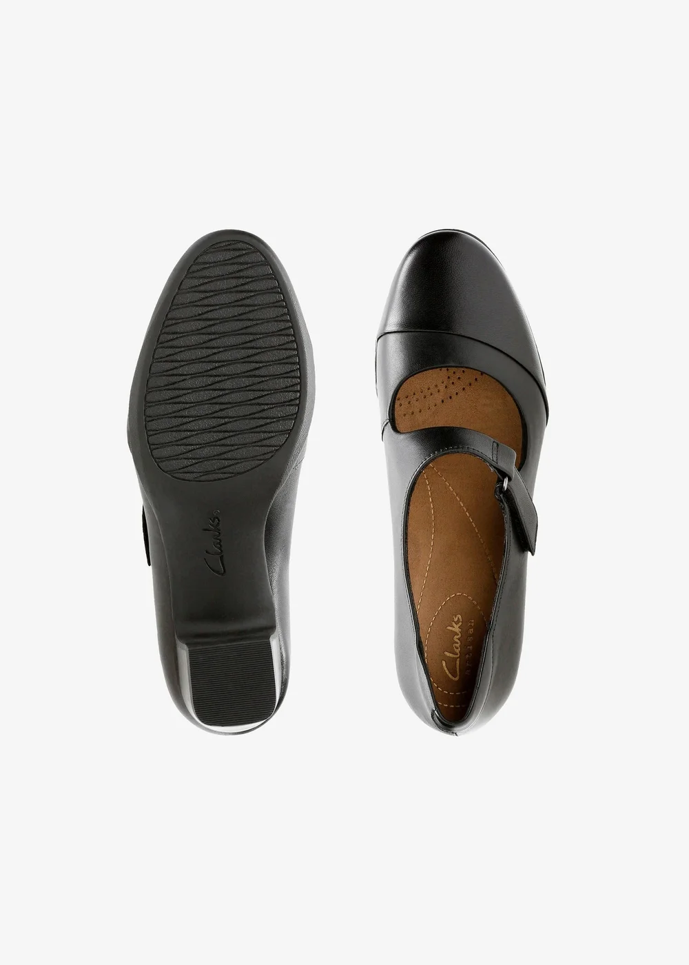 Clarks Womens Black Rosalyn Wren Leather Standard - 5 Image 6