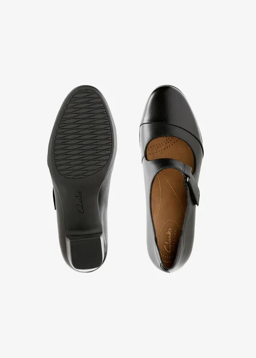 Clarks Womens Black Rosalyn Wren Leather Standard - 5 Image 6