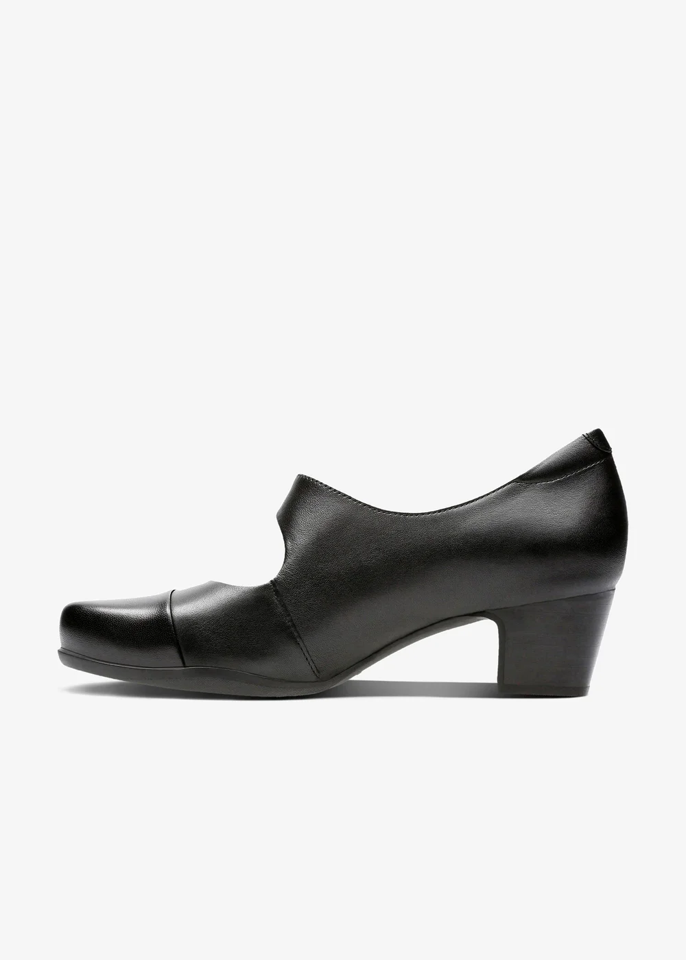 Clarks Womens Black Rosalyn Wren Leather Standard - 5 Image 2