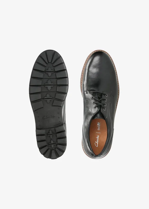 Clarks Mens Black Batcombe Hall Leather Standard - 6 Image 6