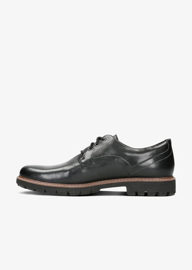 Clarks Mens Black Batcombe Hall Leather Standard