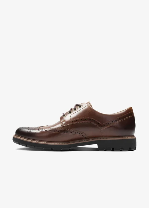 Clarks Mens Brown Batcombe Wing Leather Standard - 6 Image 2